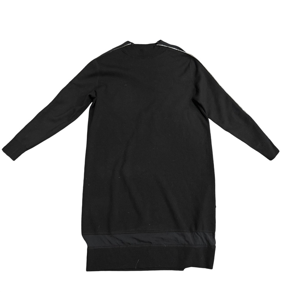 Rag & Bone Black Knit Mini Dress Zipper Shoulder Sleeve Mock Neck Small
